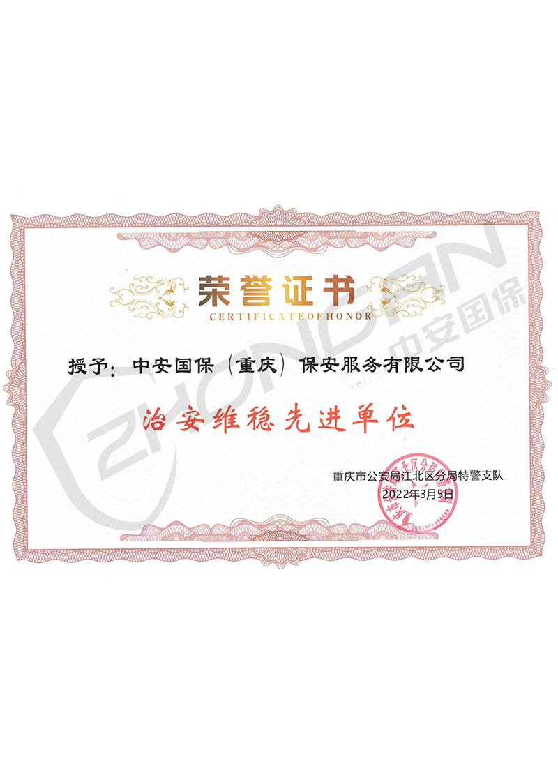 治安維穩(wěn)先進單位